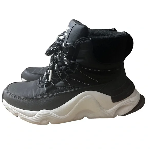 SOREL Kinetic RNEGD Conquest Waterproof Sneaker Black/White Size 6.5 - Picture 3 of 9